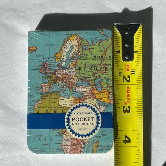World Map Pocket Notebook - mini - set of 2 - Picture 3 of 4